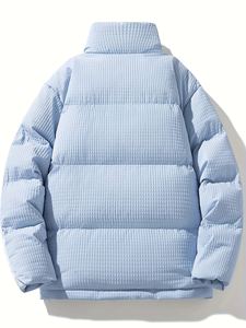 Chaqueta acolchada para hombre OEM más vendida, tela de cuero de venta directa de fábrica de alto fabricante con decoración de piel - Product Image 5