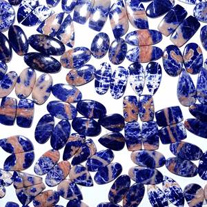 หินโซดาลิทธรรมชาติแร่เจียระไนทรงหลวมแร่โซดาไลต์ธรรมชาติบำบัดสำหรับทำเครื่องประดับ - Product Image 6