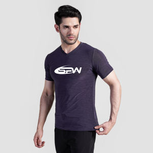 เสื้อยืดออกกำลังกายระบายอากาศสำหรับผู้ชายแผงด้านหลังระบายอากาศได้ดีผ้าซับเหงื่อออกแบบมาสำหรับการระบายอากาศที่เข้มข้น - Product Image 3