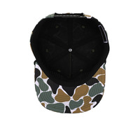 Venta al por mayor de alta calidad Ducks Camo Snapback gorra con cuerda logotipo personalizado 5 paneles de ala plana protección solar sombreros suaves