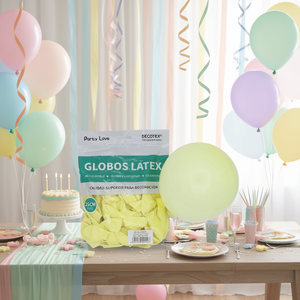 Palloncini in lattice Party Love 25cm Giallo Pastello R10 per Decorazione - Product Image 3