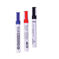 Lot de marqueurs pour tableau blanc, bleu, noir, rouge, 12 couleurs assorties, effaçables à sec et à l'eau, pointe ronde de 10 mm, effaçables, pour le bureau et l'école
