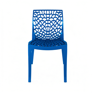 Silla de Plástico Perforada con Acabado Brillante Coral NEWBELLA, Azul, Ligera (3.65 kg), para Cocina, Comedor y Cafetería, Hecha en Turquía, Duradera - Product Image 2