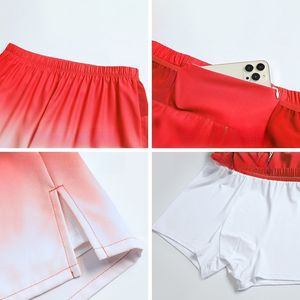 Nuevo estilo Activewear Pantalones cortos para correr de 2 capas Pantalones cortos para correr de color degradado de secado rápido - Product Image 5