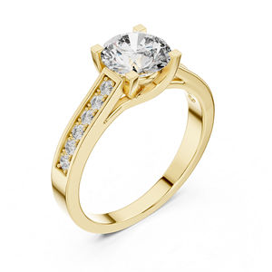 แหวนทองคำ 14K สีเหลือง ประดับเพชรทรงกลม 1.18 กะรัต เพาะเลี้ยงในห้องปฏิบัติการ ดีไซน์หรูหราสำหรับผู้หญิง |   ชุดสำหรับงานเลี้ยงที่ได้รับการรับรองจาก IGI |   เพชรที่เพิ่งเพาะเลี้ยง - Product Image 6