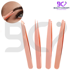 Pinzas para cejas de 4 Uds., pinzas multiusos de acero inoxidable, herramienta de belleza para depilación con punta inclinada de alta precisión - Product Image 2