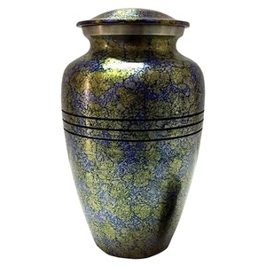 Urna de cremación de Metal estilo americano con acabado de mármol superventas, venta al por mayor, suministros funerarios para cenizas humanas, urna de cremación a la venta - Product Image 1