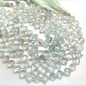 Perles de pierres précieuses aigue-marine multicolores de haute qualité en forme de cerf-volant à facettes Briolette pierre naturelle en gros - Product Image 3