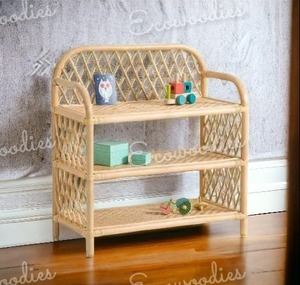 Elegante estante de almacenamiento, estante de pie de bambú, organizador de almacenamiento, estante de ratán para organizadores y estante de almacenamiento de exhibición - Product Image 5