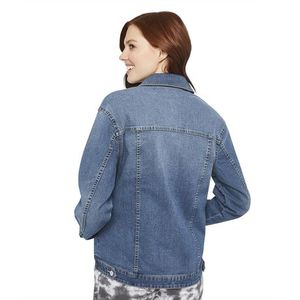 OEM/ODM New Arrival Fashion Women's Denim <b>Jacket</b> Wholesale Washed Custom Blue Women Denim Jean <b>Jackets</b> - Product Image 3