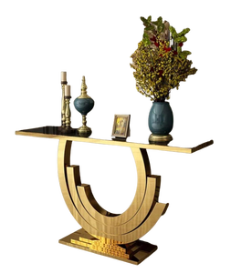 โต๊ะคอนโซลทรงสี่เหลี่ยมผืนผ้าทำจากโลหะเกรดสูงสำหรับตกแต่งบ้าน - Product Image 1