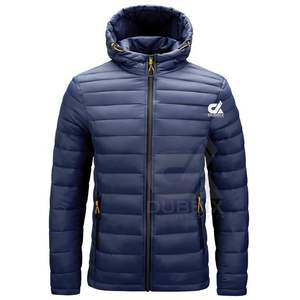 Chaquetas cortavientos impermeables de invierno para hombre más vendidas, servicio OEM de nailon, MOQ bajo, tela teñida lisa con cierre de cremallera - Product Image 5