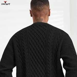 Pulls pour hommes à col rond, nouvelle mode, vente chaude, hiver, anti-rides, personnalisés, respirants, tricotés, logo frontal - Product Image 6