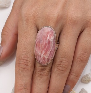 925 Sterling Silver Handmade Gemstone Rhodo Chrosite Spinner <b>Ring</b> Jewelry 925 Stamped Natural Designer Best Quality Jewelry - Product Image 2