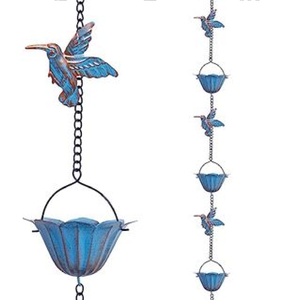 Cadena de Lluvia de Cobre Personalizada, Canalón de Metal con Forma de Pétalo, Campanas, Recogedor de Agua de Lluvia, Adornos de Jardín, Fabricante y Exportador - Product Image 6