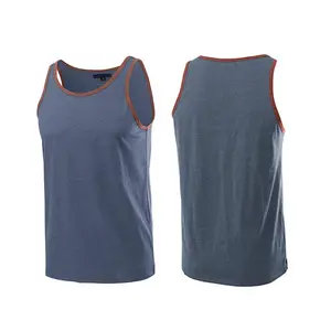 2023 New Arrival OEM service Manufacture Men's Sleeveless anti shrink Solid Vest Undershirts Tank Tops Gym Muscle Tank Tops