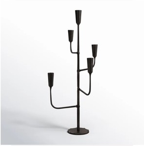 Luxury Gold Metal Candle Holder Trio Stylish <b>Tall</b> Taper Stands for Home Decor Wedding and Festive <b>Table</b> Centerpieces - Product Image 5