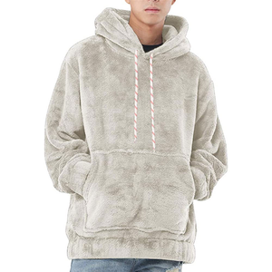 Wholesale Solid Color Fleece Pullover <b>Sherpa</b> <b>Hoodie</b> Latest Casual Wear for <b>Men</b> Cotton Blended Winter <b>Hoodie</b> for Adults - Product Image 1