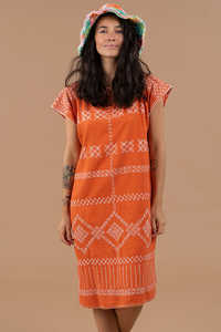 เดรสสั้นแบบลำลองของผู้หญิงสไตล์โบโฮปักยาวถึงเข่าสไตล์หวานหวาน - Product Image 4