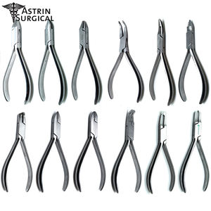 Ensemble de 12 pièces d'instruments d'orthodontie manuelle siège de bande de décollement dentaire et pince coupante de Ligature à fil dur de placement - Product Image 1