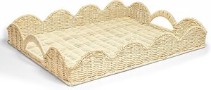 Bandejas decorativas navideñas de caña de Venta caliente para fiestas navideñas Bandejas de ratán más vendidas para regalos Bandejas de ratán Premium - Product Image 2