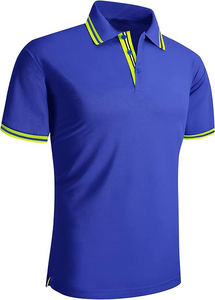 Jersey bordado informal clásico personalizado de media manga para hombre y mujer 100% algodón para Polo camiseta transpirable verano patrón sólido - Product Image 3