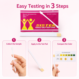 Tiras Reactivas de pH <span class=keywords><strong>Vaginal</strong></span> de Marca Privada OEM para Mujeres, Kit de Autodiagnóstico de Salud Femenina en Casa con Tabla de Indicadores de Color - Product Image 2