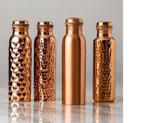 Original <b>Copper</b> <b>Bottle</b> Leak Proof Pure <b>Copper</b> Water <b>Bottle</b> for Office Use and Ayurvedic Health Benefits - Product Image 1