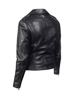 Veste en cuir de motard de fabrication professionnelle de haute qualité Service OEM Col montant Saison d'hiver Logo avant Position Vente en gros - Product Image 3