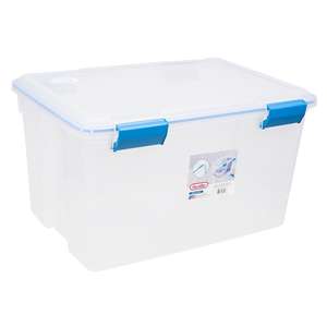Sterilite American Style <b>Storage</b> <b>Box</b> <b>with</b> <b>Lid</b>-54qt Capacity Clear Made in US - Product Image 1