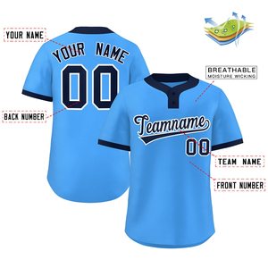 Jersey de béisbol personalizado, ropa de calle, camisa de softball con botones en contraste, bordado de malla transpirable para jóvenes, ajuste de EE. UU. - Product Image 2