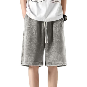 กางเกงขาสั้นผ้าฝ้าย100% เป็นกรดสำหรับผู้ชายแห้งเร็วเหมาะสำหรับใส่ในฤดูร้อน - Product Image 1