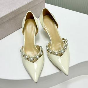 รองเท้าส้นหนาแบบโปร่งประดับเพชรพลอยสำหรับงานแต่งงาน รองเท้าเจ้าสาว รองเท้าเพื่อนเจ้าสาว รองเท้าเจ้าหญิง - Product Image 5