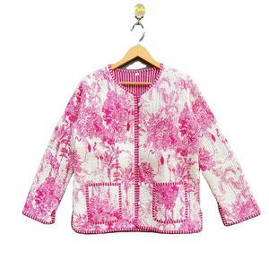 Chaquetas acolchadas de retazos de algodón Floral estilo bohemio Otoño Invierno chaqueta abrigo Streetwear Boho acolchado chaqueta Reversible - Product Image 1