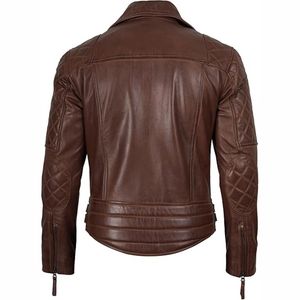 Venta caliente Otoño Invierno Hombres Casual Cremallera Chaqueta de cuero - Product Image 3