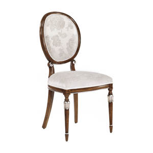 Silla de comedor de caoba maciza, muebles de interior tapizados y tallados a mano para uso en apartamentos - Product Image 2