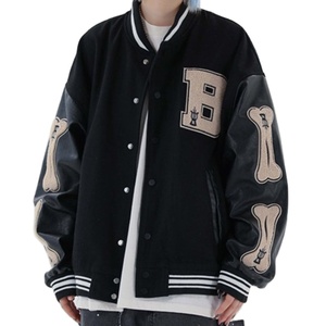 แจ็กเก็ตเบสบอลผ้าวูลสำหรับผู้ชายไซส์พิเศษ2025ออกแบบได้ตามที่ต้องการ - Product Image 1