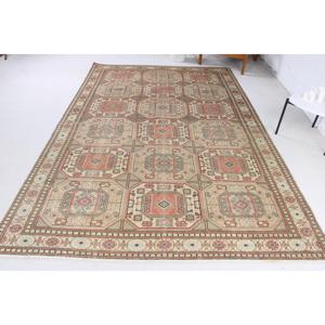 Vintage <b>Runner</b> Rug 0.5x9.6 ft, <b>Red</b> Brown Polka dot Rug Wool - Product Image 1