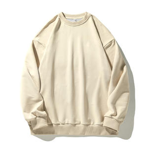 Men and Women 400G Heavy Crewneck 100% Cotton Sweater New Retro Style Loose Fit <b>American</b> <b>Hoodie</b> for Spring Customizable - Product Image 5