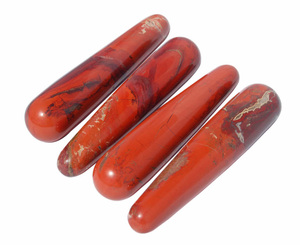 2025 dernière baguette de Massage lisse de jaspe rouge de haute qualité agate de cristal de pierres précieuses sculptées pour la mise à la terre et l'amour de guérison - Product Image 5