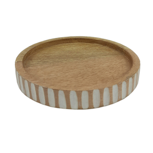 Plato de madera redondo de madera de acacia, plato de servicio de Color Natural, platos y platos de estilo moderno para cocina y Mesa - Product Image 1