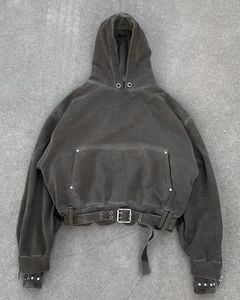 Sudadera con Capucha Pigment Garments, 400g, Efecto Denim Lavado, Sudadera Holgada Retro para Hombre - Product Image 5