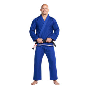 Uniforme d'entraînement de qualité pour enfants, bleu 100% coton, pour les arts martiaux - Product Image 1