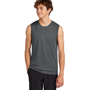 Débardeur de performance pour homme, coupe athlétique, veste d'entraînement de gym, tissu respirant extensible, chemise sans manches pour homme, OEM/ODM disponible - Product Image 1