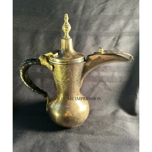 Atractivo Diseño de Acero Inoxidable, Moderno y Ecológico, Cafetera Árabe Dallah, Tetera Hecha a Mano con Relieve Dorado para el Hogar, Hotel o Restaurante - Product Image 4