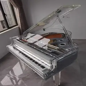 بيانو كبير ميكانيكي شفاف من الأكريليك الكريستال بمفتاح 88 مفتاح فاخر احترافي بجودة جيدة وسعر تنافسي