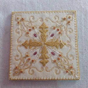 Écusson 3D en fil d'or de qualité supérieure, emblème maçonnique brodé à la main, pour ensembles de tenues cérémonielles et décoration d'uniformes professionnels - Product Image 3