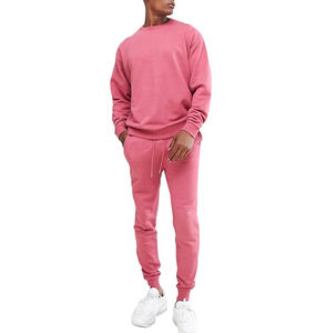 Nouveau style OEM personnalisé 100% coton sweat à capuche vierge et survêtement survêtement évasé surdimensionné pour hommes - Product Image 5