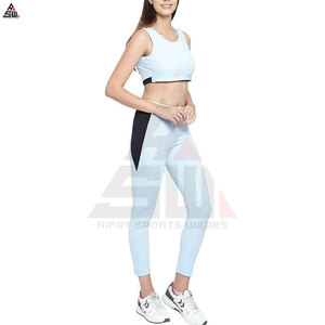 Meilleures ventes de vêtements de yoga pour femmes grande taille, ensemble 2 pièces, séchage rapide, respirant, élasthanne/polyester, haute qualité, prix bas - Product Image 6