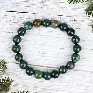 Prix de gros et merveilleuse qualité sur Soha Agate pierre de sang naturelle cristal perles rondes bracelets pour bijoux en vente - Product Image 2